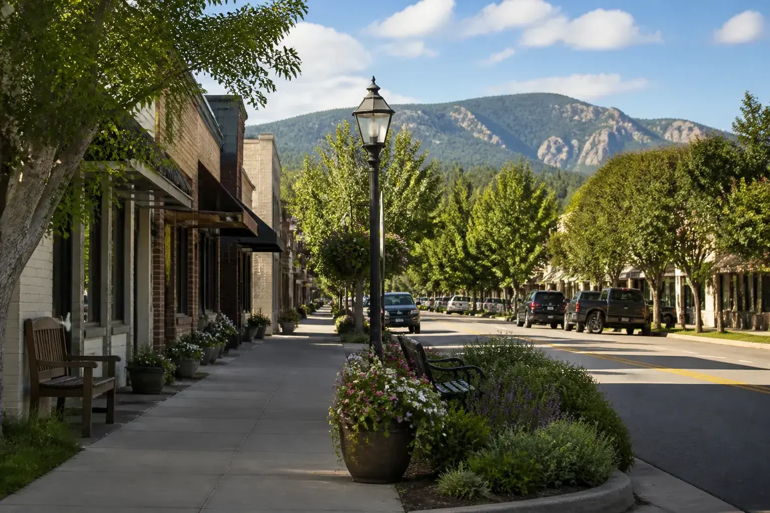 Quaint Niwot village street